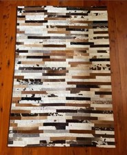 Tapete de couro bovino patchwork feito à mão cabelo em patchwork comprar usado  Enviando para Brazil