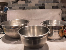 Conjunto de tigela de mistura Kirkland qualidade profissional aço inoxidável 8 quartos 5 qt e tensão comprar usado  Enviando para Brazil