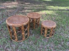 Nesting tables rattan for sale  Crystal River