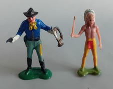 MARX TOYS FORT APACHE 7º TROMPETISTA DE CAVALARIA E CHEFE INDIANO 30mm SOLDADOS PINTADOS comprar usado  Enviando para Brazil