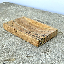 Saboneteira retangular feita à mão Waterstone pedra mármore rosa natural 5 x 3,25 vintage comprar usado  Enviando para Brazil