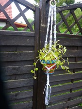 Weiße makramee ampel gebraucht kaufen  Waltershausen
