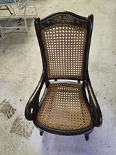 Cadeira de balanço infantil vitoriana do século XIX com encosto/assento pintado à mão comprar usado  Enviando para Brazil
