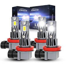 Kit de faróis de LED H11 H8 H9 4X lâmpada dupla feixe Hi-Lo lâmpada branca pura 150W 30000LM comprar usado  Enviando para Brazil