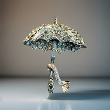 Rhinestone baguette umbrella d'occasion  Expédié en Belgium