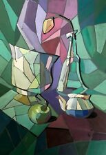 Mesa de pintura guache na cozinha artista desconhecido sem moldura original nAAA2776 comprar usado  Enviando para Brazil