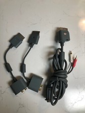 🔥Cabo AV Xbox 360 VGA fabricante de equipamento original Microsoft e dois adaptadores de áudio Xbox 360 fabricante de equipamento original🔥Não testado, usado comprar usado  Enviando para Brazil