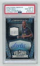 2020 Obsidian Felipe Melo material vulcânico azul finito 1/1 PSA automático 10/10 comprar usado  Enviando para Brazil