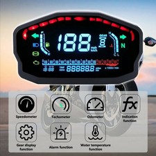 LCD Digital Universal Motocicleta Odômetro Velocímetro Tacômetro Medidor KM/H comprar usado  Enviando para Brazil