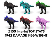 Carcharodontosaurus 1942 DMG %100 TOP STATS Ark Survival Ascended Official PVE comprar usado  Enviando para Brazil