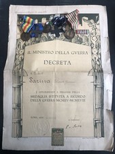 Attestato con medaglie usato  Milano