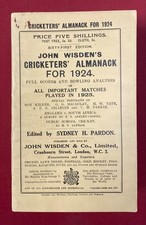 1924 wisden softback for sale  HIGH PEAK