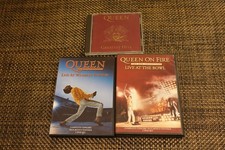 Lot 2 Queen DVD's & 1 CD :  Live at Wembley 86, Live at the Bowl, Greatest Hits comprar usado  Enviando para Brazil