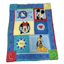 Cobertor Disney Mickey Minnie Pluto Lua Estrelas Osso Coração Quadrados Raro HTF comprar usado  Enviando para Brazil