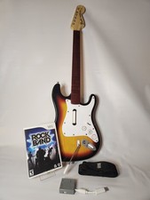 Usado, Nintendo Wii Rock Band Fender Stratocaster NWGTS2 com dongle e jogo testado comprar usado  Enviando para Brazil