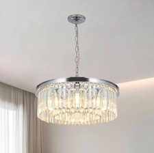 Candelabro DSRJ HOME moderno cristal pingente cromado gota de chuva iluminação W22 polegadas comprar usado  Enviando para Brazil