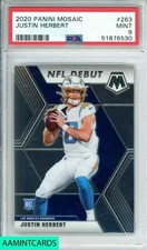 "/🔥 JUSTIN HERBERT ROOKIE RC 🔥 2020 Panini Mosaico PSA 9 🔥 INVISTA  comprar usado  Enviando para Brazil