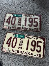 1972 nebraska license plates for sale  Steele