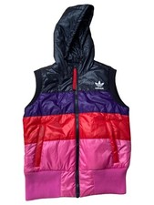 Colete Adidas Feminino Amostra Média Colorblock Com Capuz Zíper Completo Sem Mangas comprar usado  Enviando para Brazil
