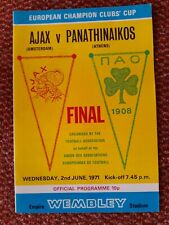 Ajax panathinaikos programme for sale  MORPETH