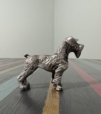 Vintage pewter schnauzer for sale  LONDON