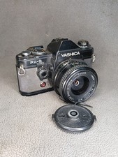 Cámara SLR de cuarzo analógica Yashica 35 m FX-D con lente Cosina 28 mm 1:2,8 con tapa de colección segunda mano  Embacar hacia Mexico