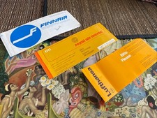 Anos 80. Lote de 3 bilhetes de companhias aéreas estrangeiras -MAROC/LH/Finnair comprar usado  Enviando para Brazil