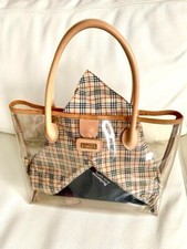 Bolsa tote de mão Burberry Nova Check PVC vinil K3 comprar usado  Enviando para Brazil