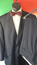 Terno masculino Today's Man clássico azul marinho 100% lã tamanho 44R, calça 38x29, + gravata borboleta, usado comprar usado  Enviando para Brazil