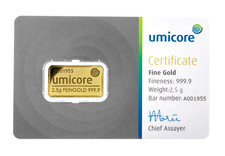 2.5g gold bar for sale  HUDDERSFIELD