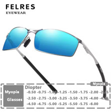 Óculos de sol masculino de metal quadrado colorido para miopia polarizado ao ar livre comprar usado  Enviando para Brazil