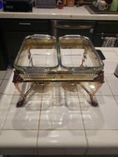 Conjunto de servir buffet vintage âncora dois pratos de vidro Fire King 1 qt comprar usado  Enviando para Brazil