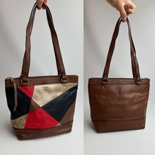Bolsa de mão de couro marrom tamanho fóssil média \ bolsa de ombro comprar usado  Enviando para Brazil