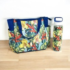 Bolsa de almoço térmica Eco One e garrafa de água floral tropical praia acampamento trailer sacola comprar usado  Enviando para Brazil