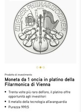 Moneta oncia platino usato  Napoli