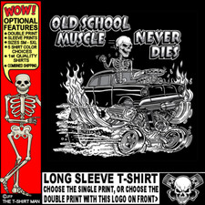 Usado, Camiseta 1957 Tri-Five Style Hot Rod Muscle Car Outlaw Gasser Drag Race Skeleton comprar usado  Enviando para Brazil