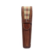 Estojo de caneta de couro vintage com monograma xadrez BURBERRY comprar usado  Enviando para Brazil
