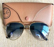 Óculos de sol Ray Ban aviador 62 mm armação dourada/vidro azul degradê comprar usado  Enviando para Brazil