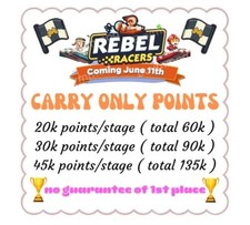 Mono_poly_Go Rebel Racers Events - Serviço completo de pontos de transporte (20k-45k pontos) , usado comprar usado  Enviando para Brazil