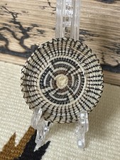 Vintage Troncos Giratórios Nativos Americanos Tohono O'odham Miniatura Cesta de Cabelo de Cavalo comprar usado  Enviando para Brazil
