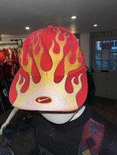 Usado, Boné vintage Nike Flame Hat Y2K anos 90 vermelho Swoosh ajustável Strapback RARO comprar usado  Enviando para Brazil
