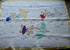Colcha de berço 8105 muito fofa antiga 1950 Applique Bears, de um kit comprar usado  Enviando para Brazil