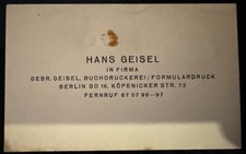 Carte visite hans d'occasion Carte visite hans d'occasion  Coucy-le-Château-Auffrique
