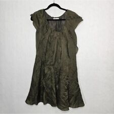 Vestido Nina Ricci França Vintage Verde Seda Alta Costura Babados 4 comprar usado  Enviando para Brazil