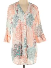 Túnica Soft Surroundings Top Malha Algodão Cobertura Decote V Estampa Coral Tamanho XS comprar usado  Enviando para Brazil