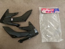 Polisport - Cobertura de radiador de plástico preta para Honda 2004-2013 CRF250R CRF250X. comprar usado  Enviando para Brazil