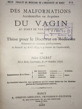 Jules calbat malformations d'occasion  Pluvigner