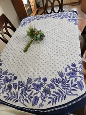Toalha de mesa Williams Sonoma Provence fazenda rural francesa azul e algodão branco comprar usado  Enviando para Brazil