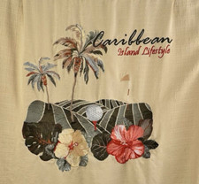 Usado, Camisa de golfe vintage ilha do Caribe estilo de vida masculina média seda bordada golfe comprar usado  Enviando para Brazil