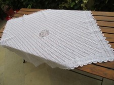 tapis de table ancien XIX tulle épais brodé main 1,2 m x 96 cm comprar usado  Enviando para Brazil